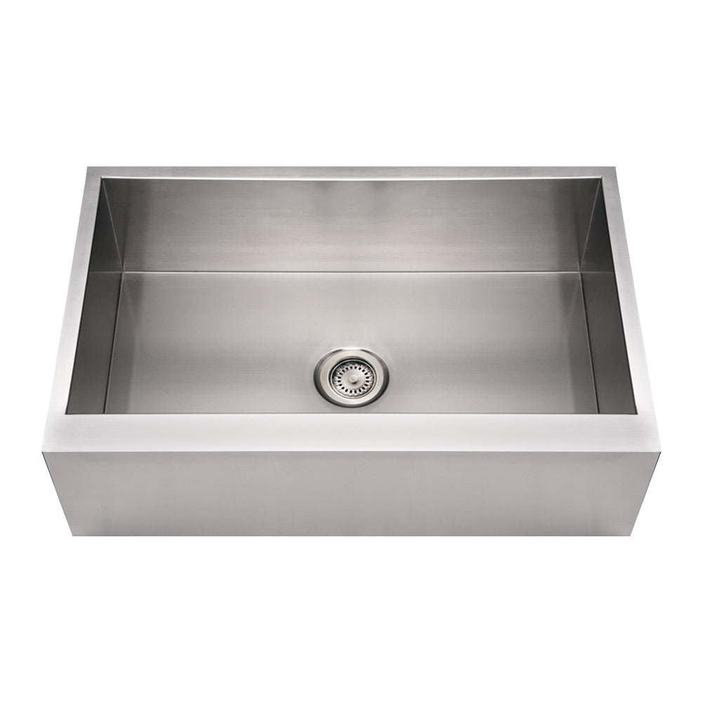 Brushed Stainless Steel Commercial Single Bowl Front Apron Sink