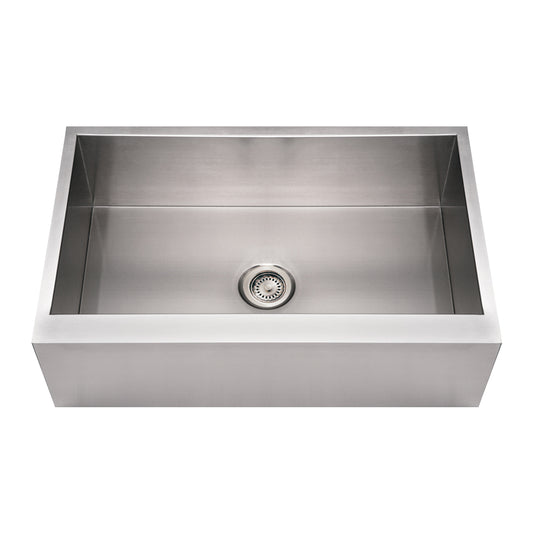 Brushed Stainless Steel Commercial Single Bowl Front Apron Sink