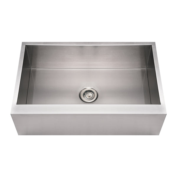 Brushed Stainless Steel Commercial Single Bowl Front Apron Sink