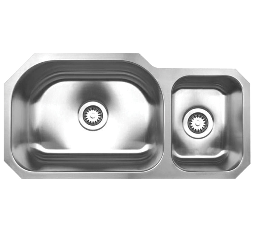 Brushed Stainless Steel Double Bowl Sink