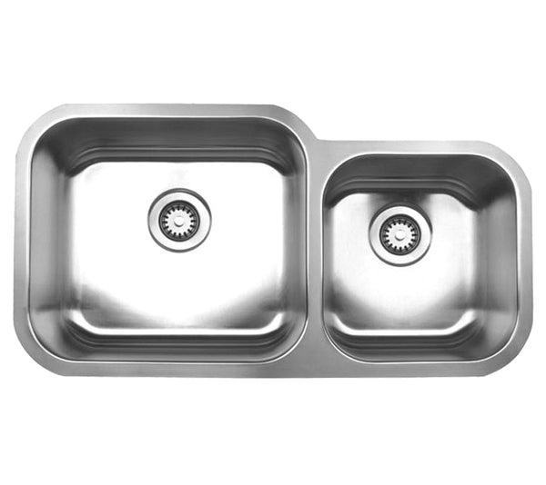 Brushed Stainless Steel Double Bowl Sink