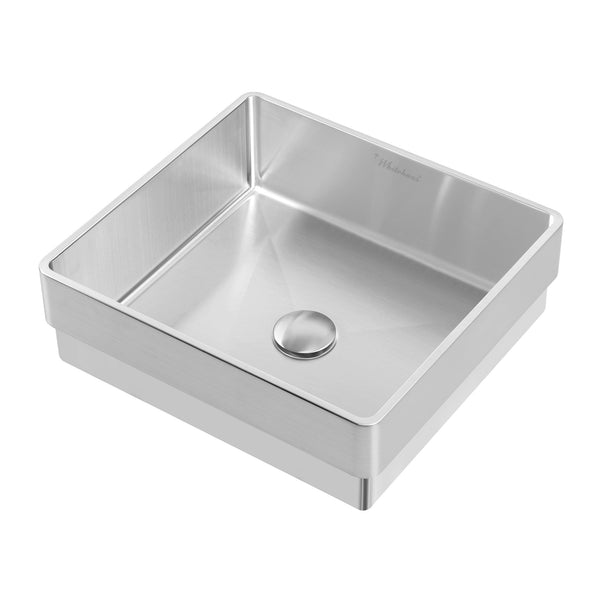 Noah Plus 10 gauge frame, Squared Semi-recessed Basin Set with center drain