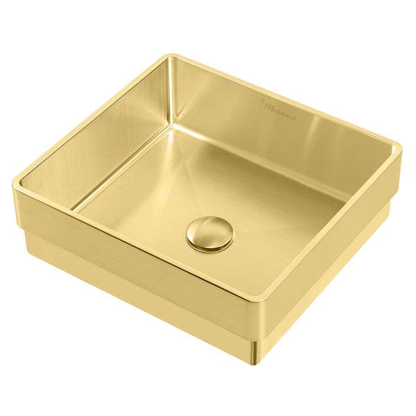 Noah Plus 10 gauge frame, Squared Semi-recessed Basin Set with center drain