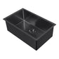 Noah Plus 16 gauge Single Bowl Linen Textured Dual-Mount Sink Set