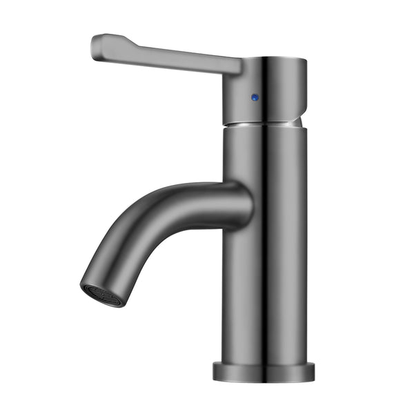 Waterhaus Solid Stainless Steel Extended Single Lever Bathroom Faucet 