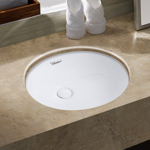 Oval Basin with Overflow and Rear Center Drain  