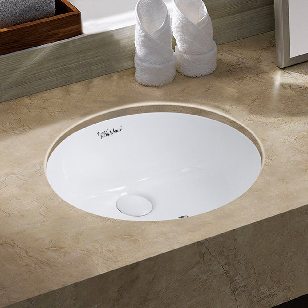 Oval Basin with Overflow and Rear Center Drain  