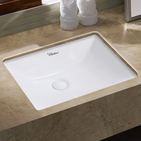 Rectangular Basin with Overflow and Rear Center Drain  