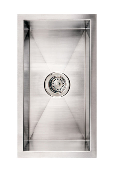 Brushed Stainless Steel Commercial Single Bowl Sink