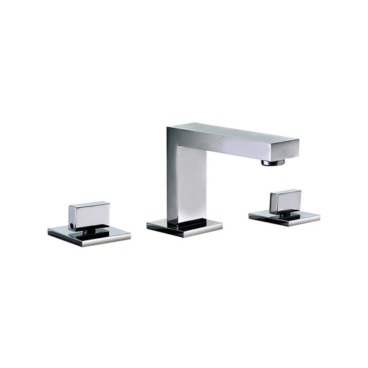 Polished Chrome Modern Widespread Bathroom Faucet