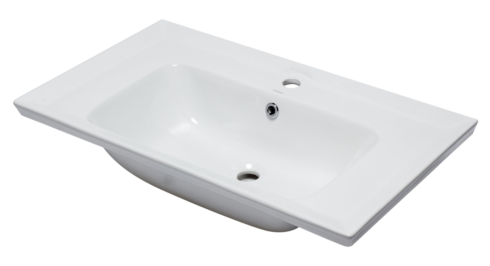 EAGO BH003 White Ceramic 32"x19" Rectangular Drop In Sink