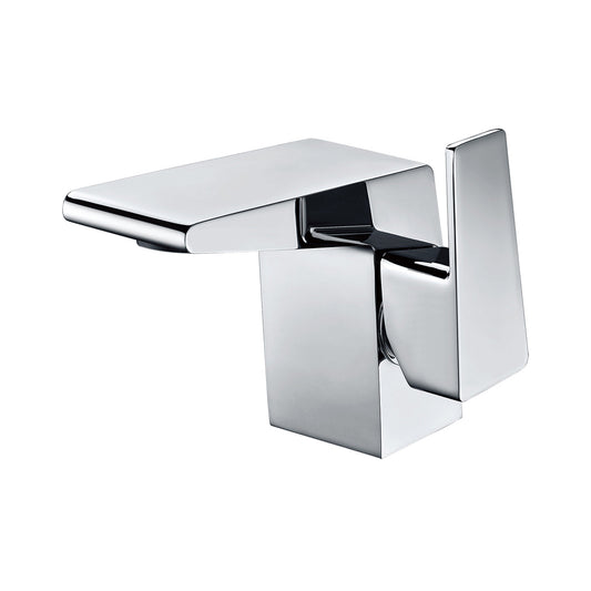 Polished Chrome Modern Single Hole Bathroom Faucet