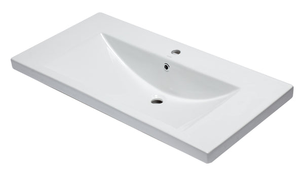 EAGO BH002 White Ceramic 40x19 Rectangular Drop In Sink