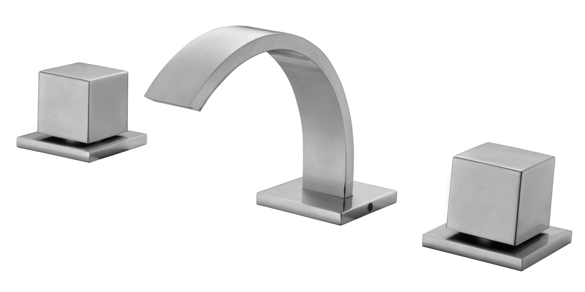 Brushed Nickel Modern Widespread Bathroom Faucet