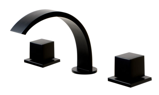 Black Matte Widespread Modern Bathroom Faucet