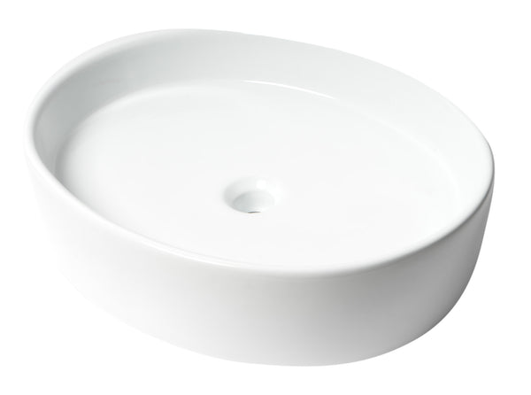 ALFI brand ABC911 White 22 Oval Above Mount Ceramic Sink