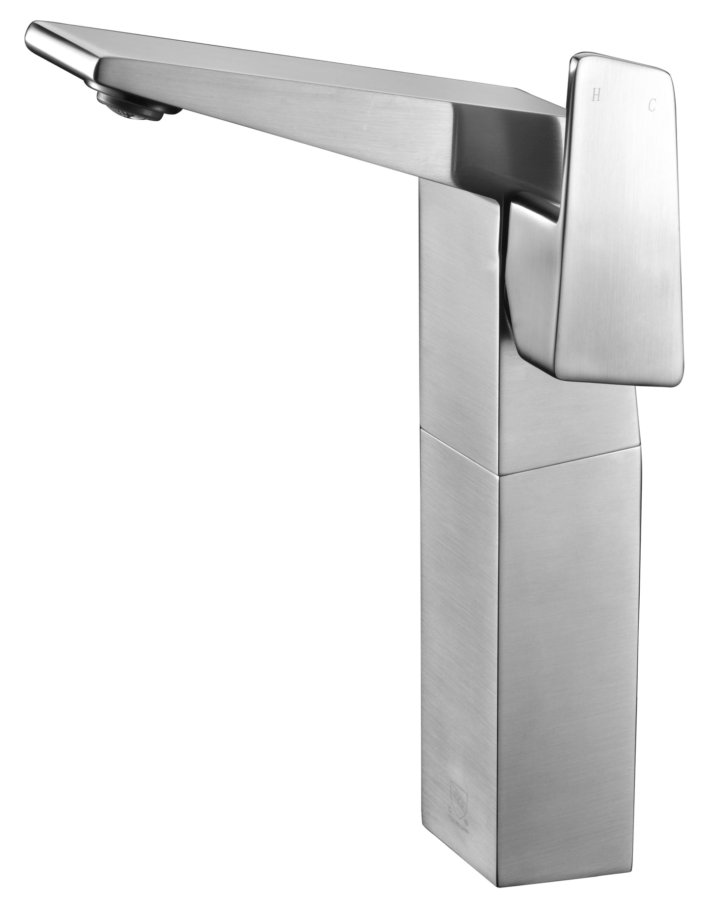 Brushed Nickel Single Hole Tall Bathroom Faucet