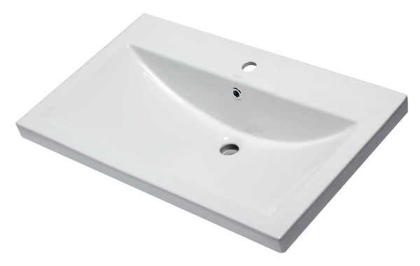 EAGO BH001 White Ceramic 32x19 Rectangular Drop In Sink