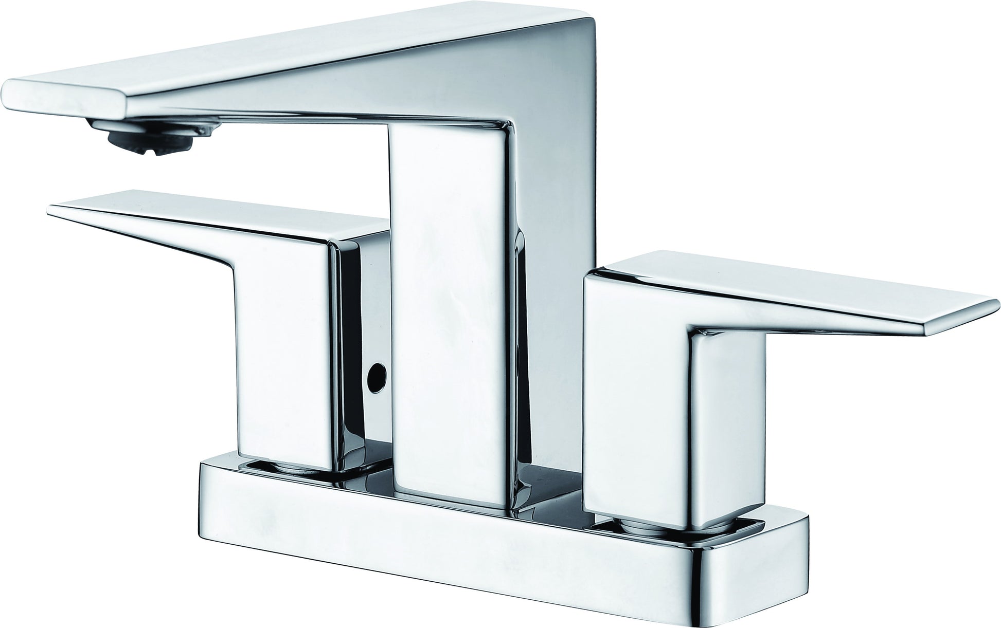 Polished Chrome Two-Handle 4'' Centerset Bathroom Faucet