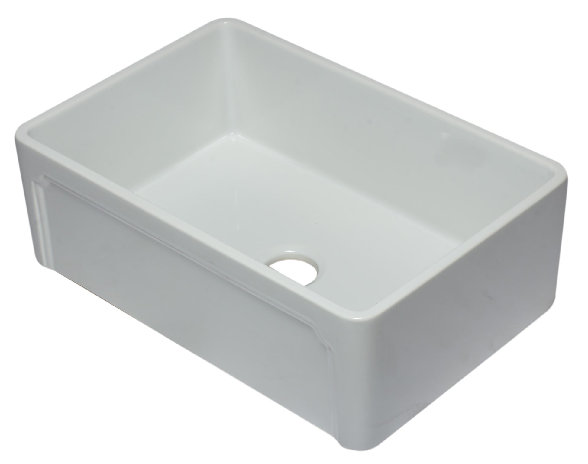 ALFI brand AB3020SB-W 30 inch White Reversible Single Fireclay Farmhouse Kitchen Sink