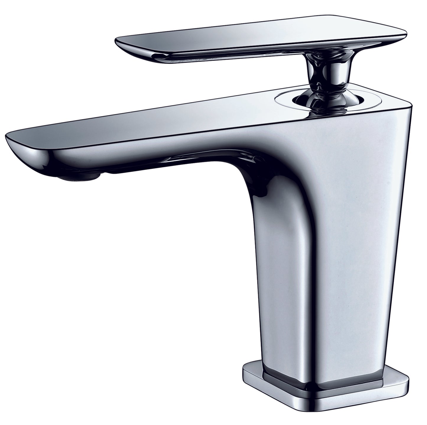 Polished Chrome Single Hole Modern Bathroom Faucet