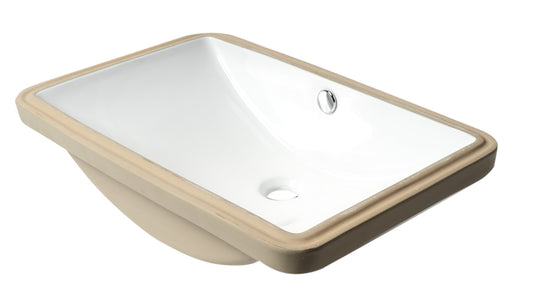 ALFI brand ABC603 White 24" Rectangular Undermount Ceramic Sink