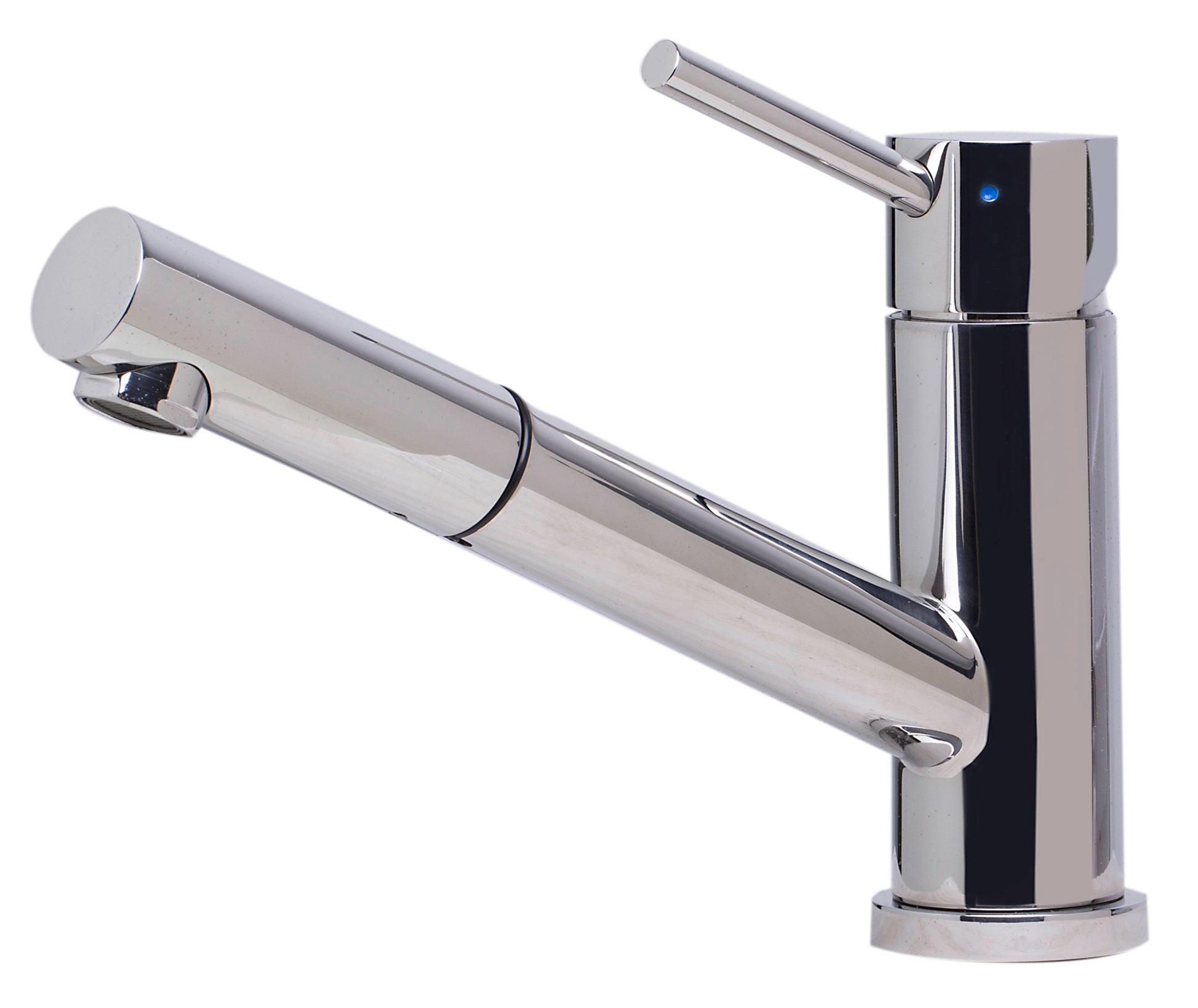 Solid Polished Stainless Steel Pull Out Single Hole Kitchen Faucet