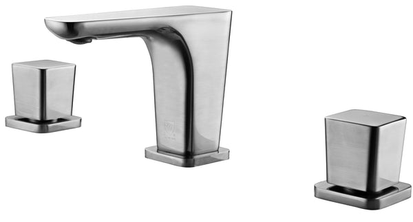 Brushed Nickel Widespread Modern Bathroom Faucet