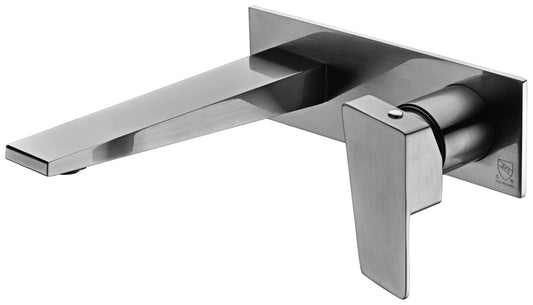 Brushed Nickel Wall Mounted Bathroom Faucet