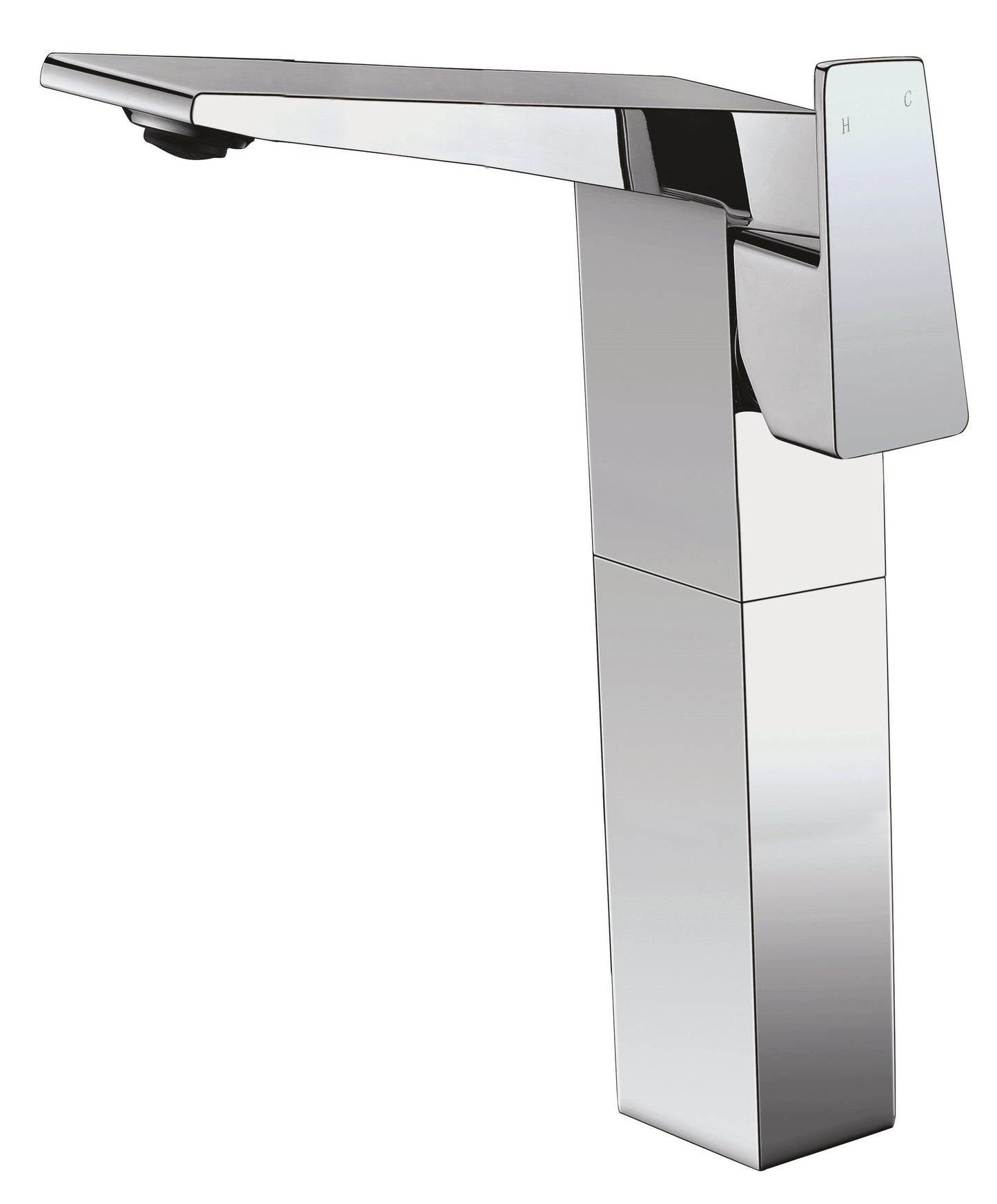 Polished Chrome Single Hole Tall Bathroom Faucet