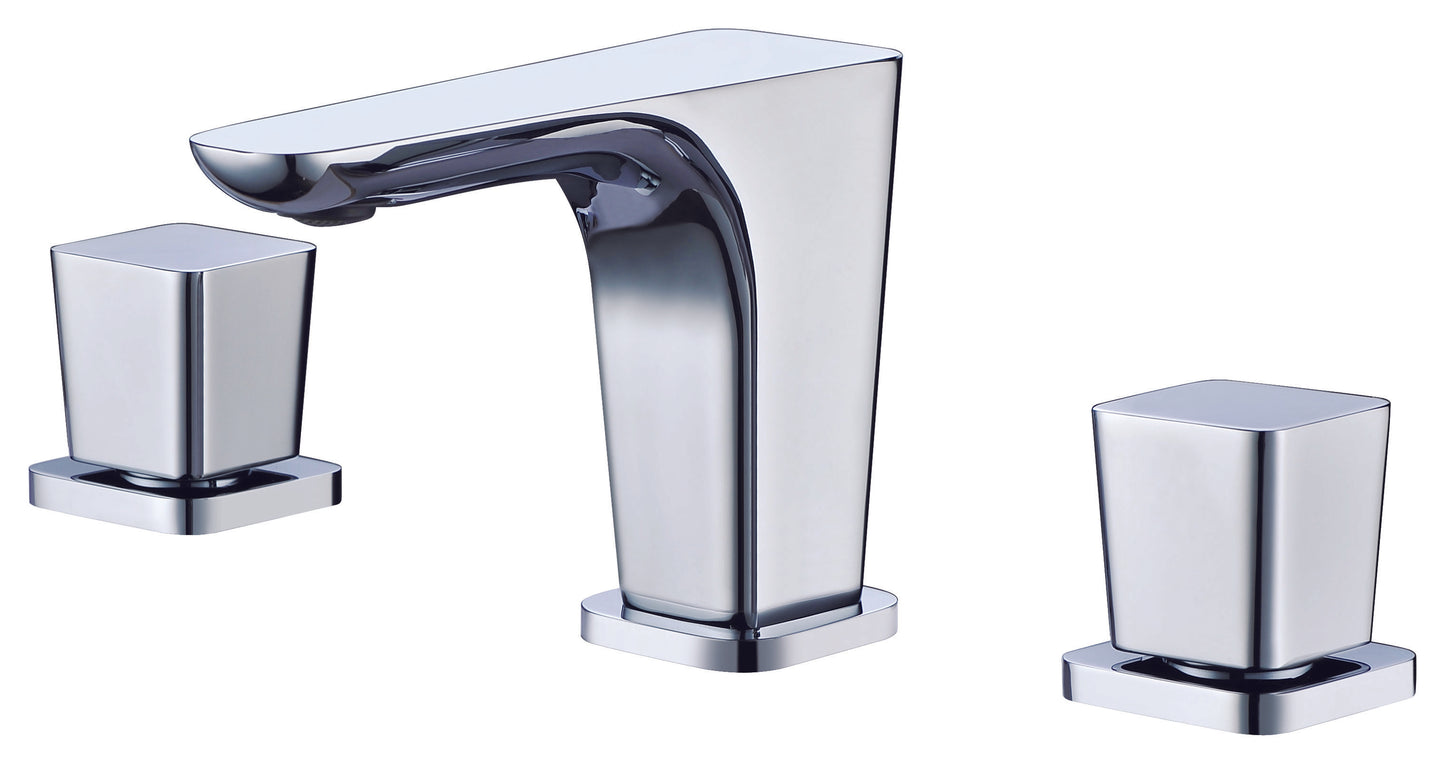 Polished Chrome Widespread Modern Bathroom Faucet