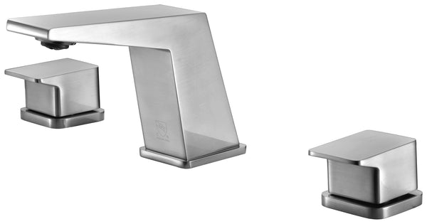 Brushed Nickel Modern Widespread Bathroom Faucet