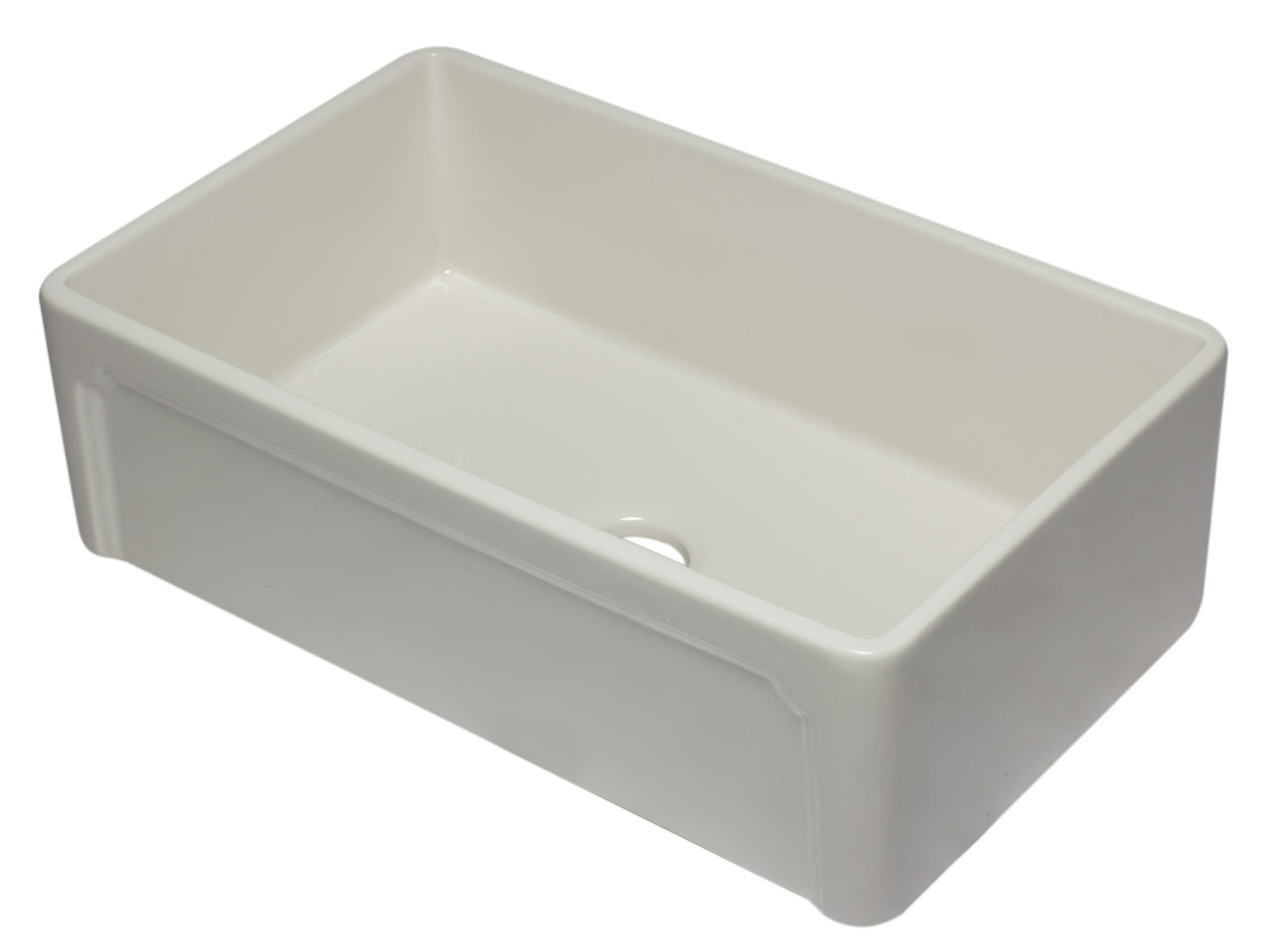 ALFI brand AB3320SB-B 33 inch Biscuit Reversible Single Fireclay Farmhouse Kitchen Sink