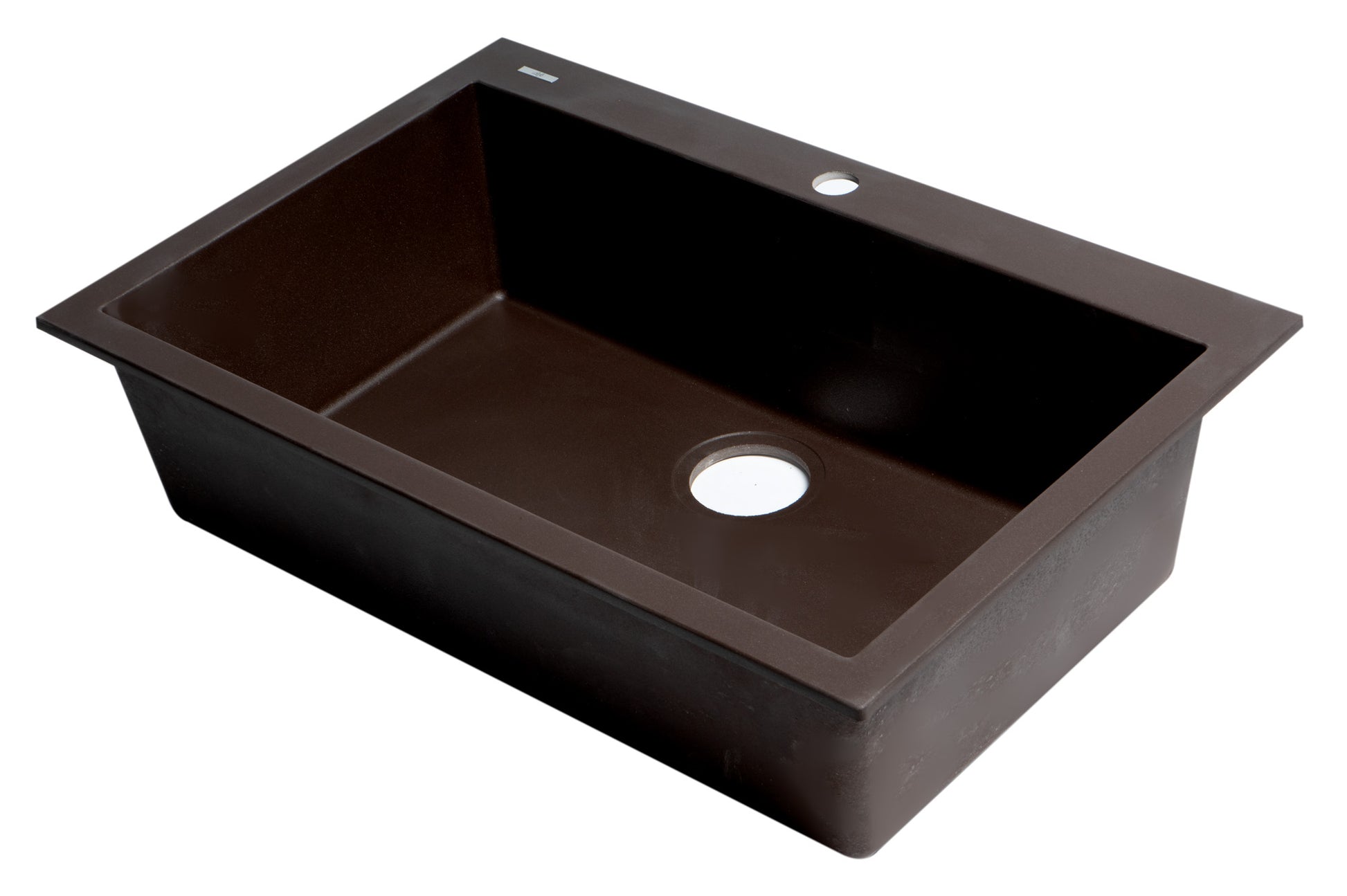 ALFI brand AB3020DI-C Chocolate 30" Drop-In Single Bowl Granite Composite Kitchen Sink