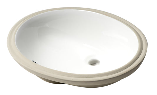 ALFI brand ABC602 White 23" Oval Undermount Ceramic Sink