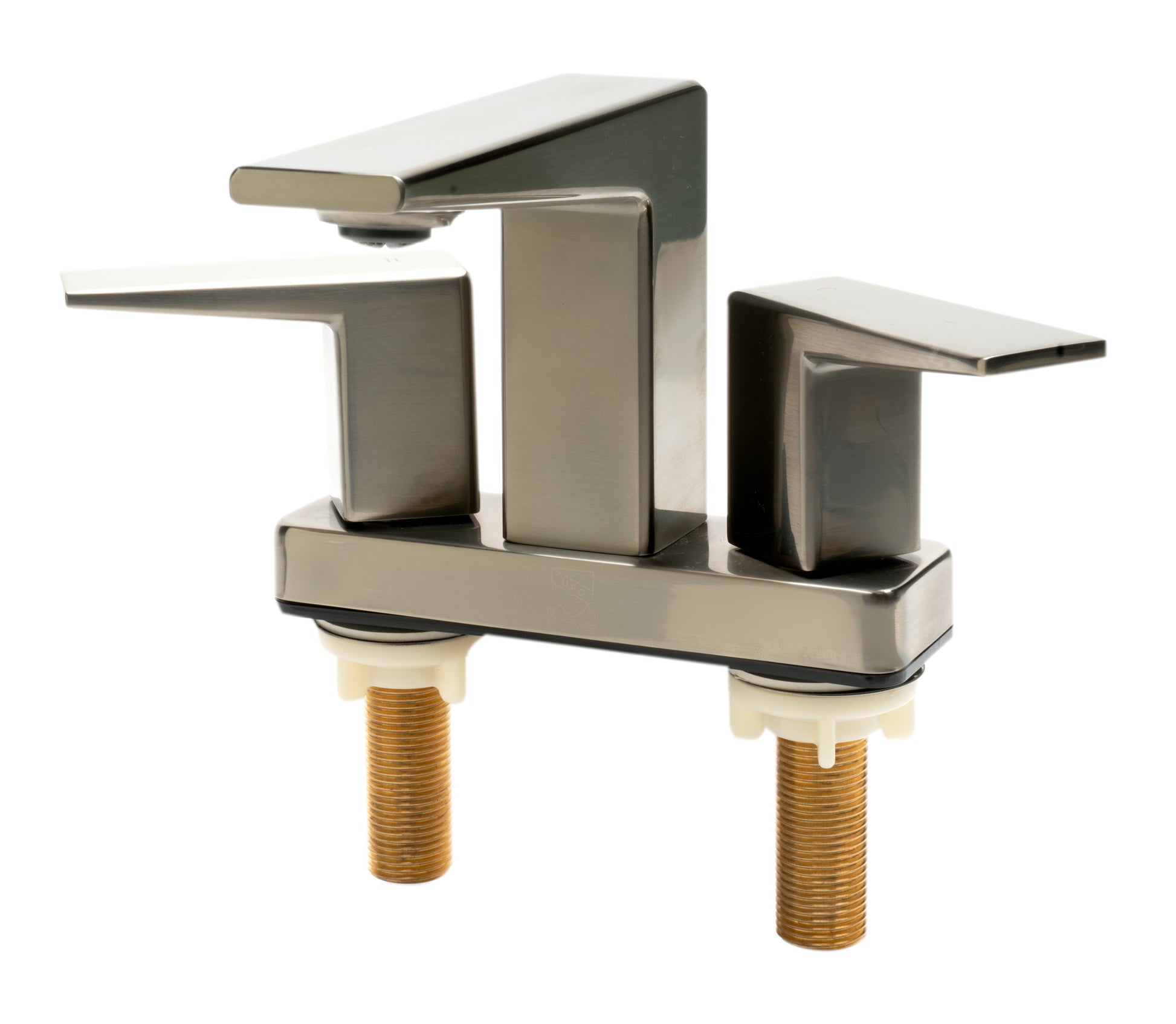 Brushed Nickel Two-Handle 4'' Centerset Bathroom Faucet